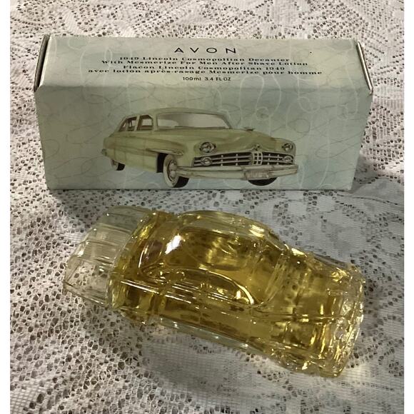 New Vintage Discontinued AVON 1949 Lincoln Cosmopolitan Mesmerize Decanter w/Box - Picture 2 of 8